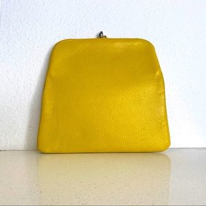 Vintage Yellow Leather Clutch